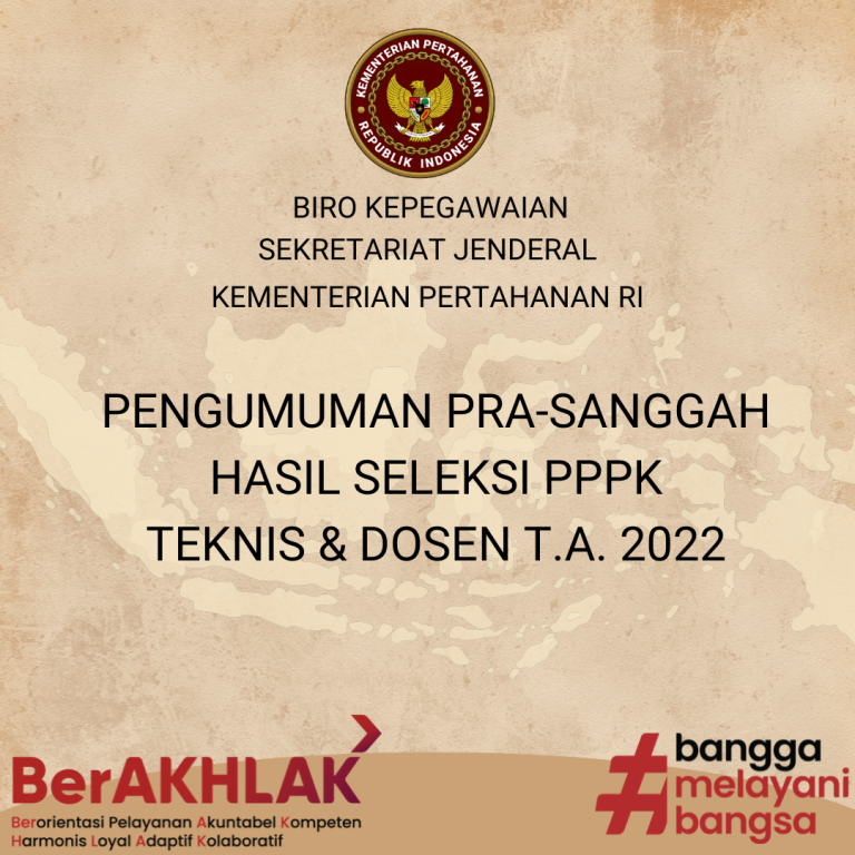 Biro Kepegawaian Sekretariat Jenderal Kemhan Ri